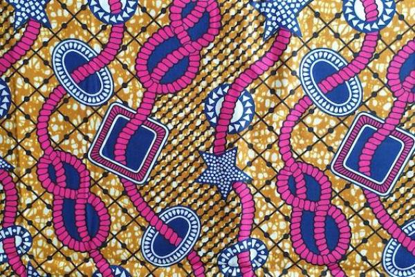 PINK CELEBRATION Waxprint Stoff